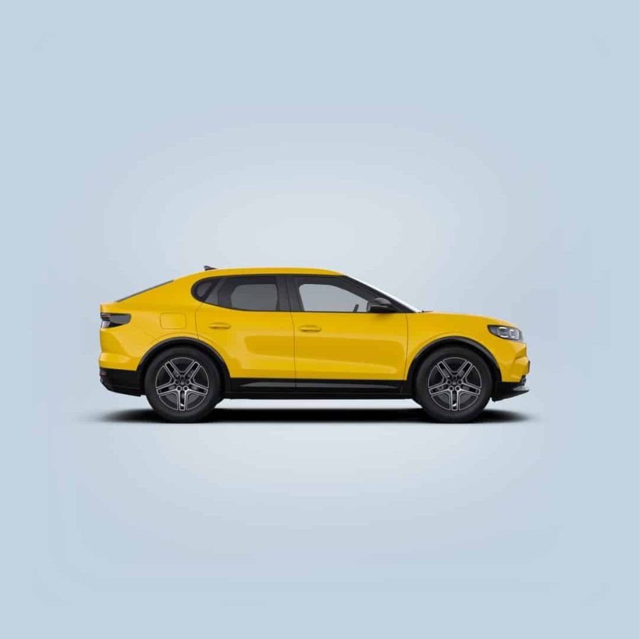 Renting Ford CapriPremium Rango Extendido RWD Amarillo Vivid Sin Entrada