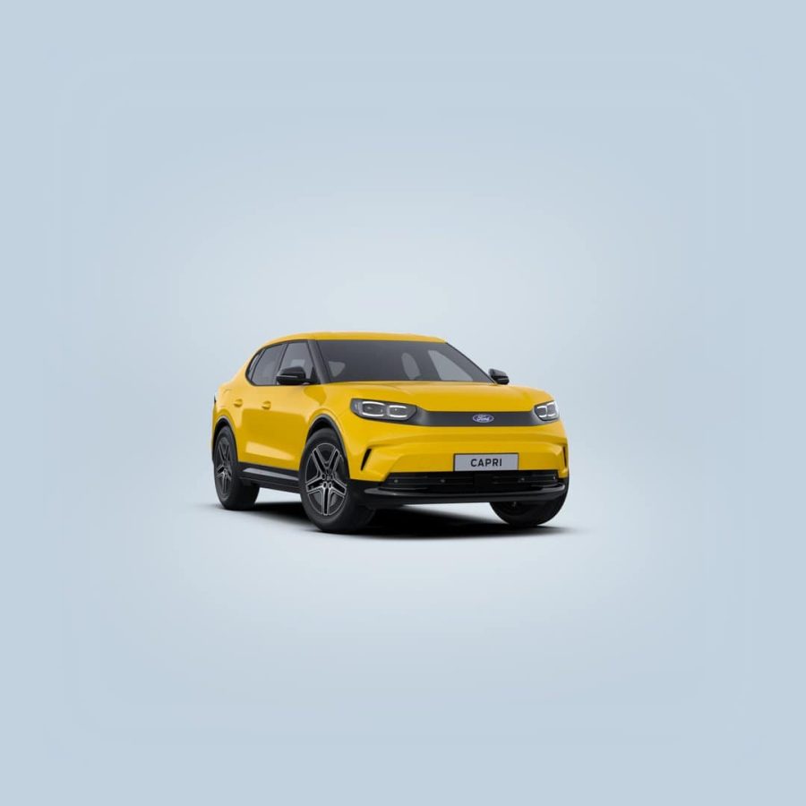 Renting Ford CapriPremium Rango Extendido RWD Amarillo Vivid Sin Entrada