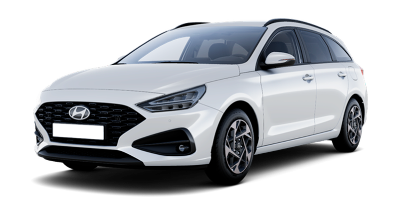 Renting Hyundai i30CW 1.0 TGDI 48 V Klass Atlas White Sin Entrada