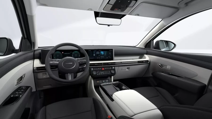 Renting Hyundai Tucson1.6T HEV AT KLASS Atlas White Sin Entrada