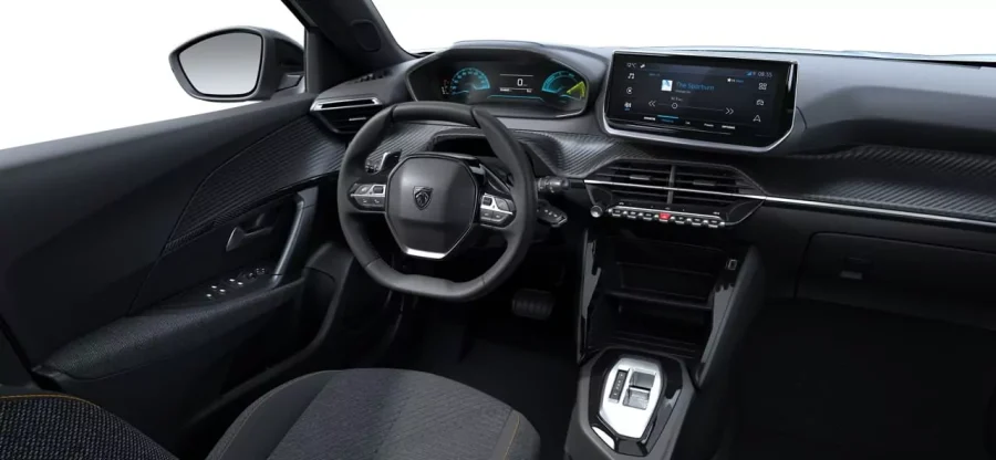Renting Peugeot 2008Style Hybrid 145 eDCS6 Blanco Okenite Sin Entrada