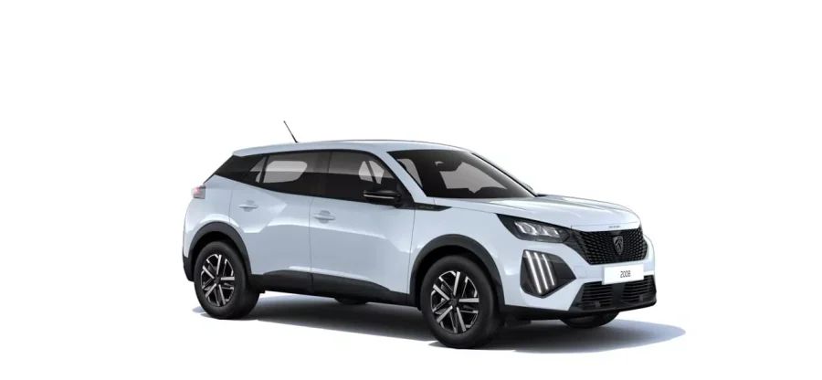 Renting Peugeot 2008Style Hybrid 145 eDCS6 Blanco Okenite Sin Entrada