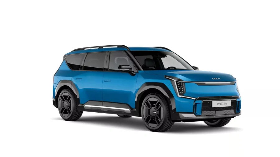 Renting Kia EV9GT-Line AWD Ocean Blue Glossy, Snow White Pearl Sin Entrada