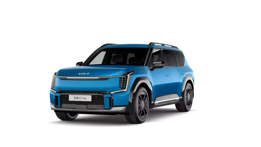 Renting Kia EV9GT-Line AWD Ocean Blue Glossy, Snow White Pearl Sin Entrada