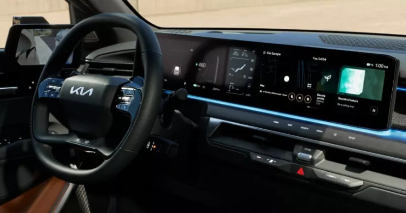 Renting Kia EV9GT-Line AWD Ocean Blue Glossy, Snow White Pearl Sin Entrada
