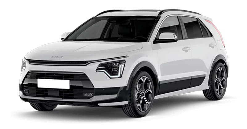 Renting Kia Niro1.6 HEV Drive Clear White Sin Entrada