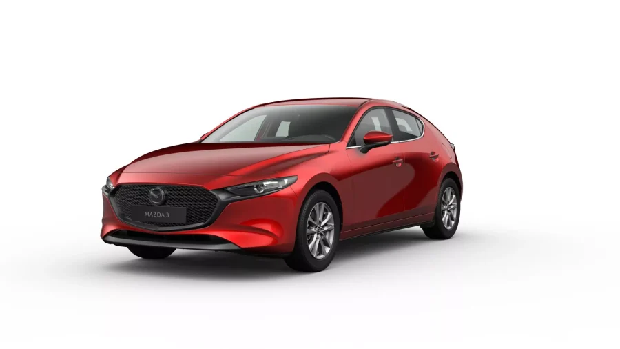 Renting Mazda 32.5L E-SKY G MHEV Prime-Line Rojo Sin Entrada