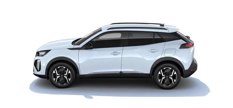 Renting Peugeot 20081.2 Hybrid Allure Blanco Okenite, Gris Selenium, Gris Artense Sin Entrada