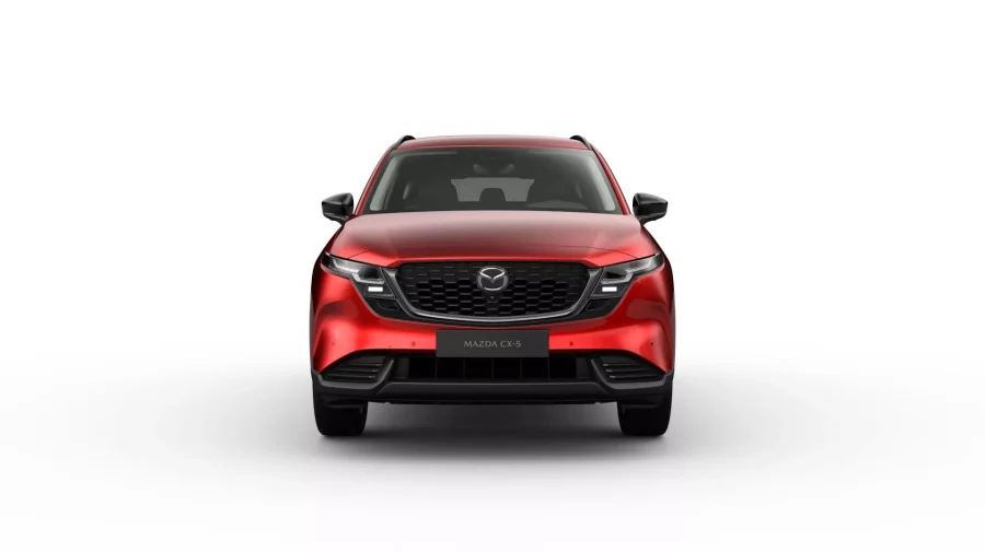 Renting Mazda CX-52.5 Sky MHEV AT FWD Exclusive-Line Soul Red Crystal, Machine Gray Sin Entrada