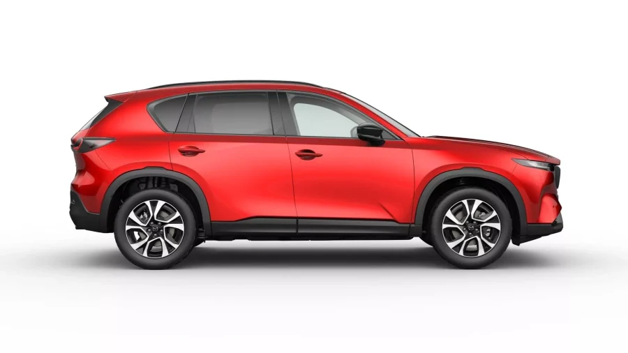 Renting Mazda CX-52.5 Sky MHEV AT FWD Exclusive-Line Soul Red Crystal, Machine Gray Sin Entrada