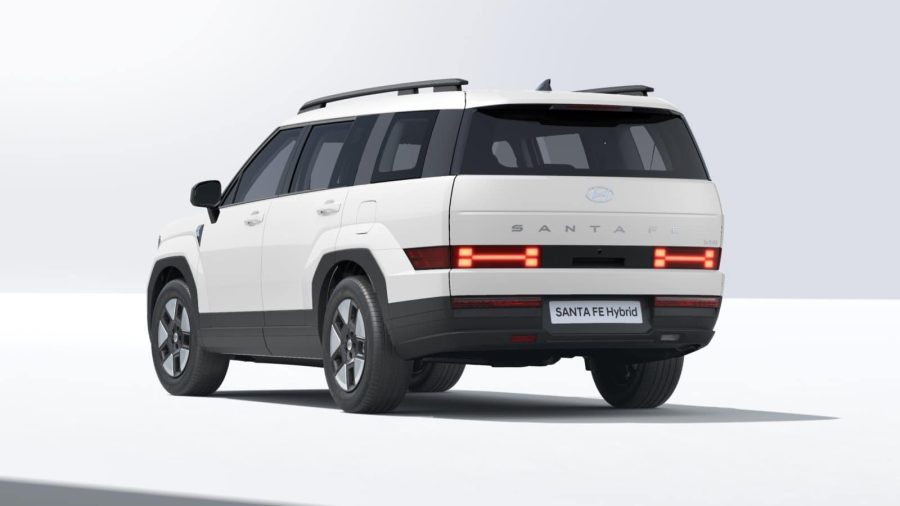 Renting Hyundai Santa Fe1.6T HEV 4X2 AT Maxx White Cream Sin Entrada