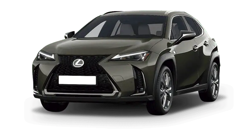 Renting Lexus UX300h F Sport Legend Verde Oliva, Gris Berlín, Titanium, Negro Graphite, Blanco Nova, Azul Eléctrico, Copper Petra Sin Entrada