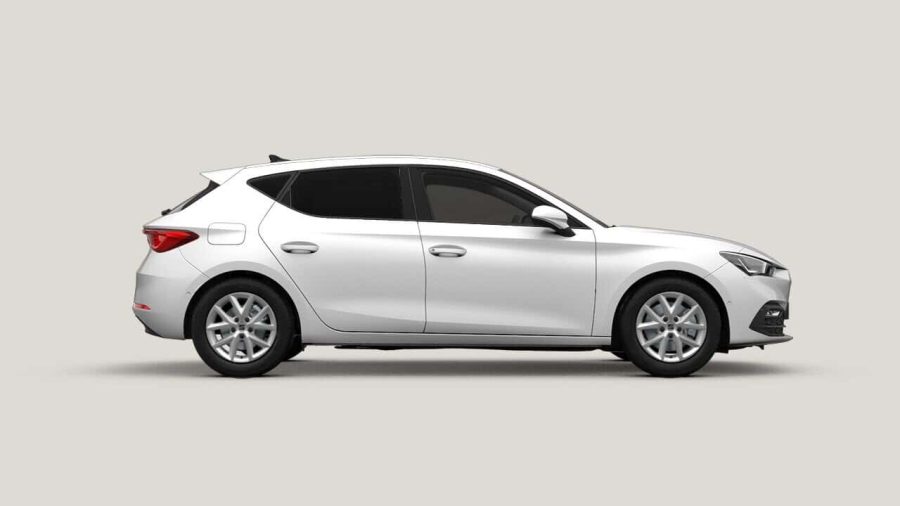 Renting Seat Leon1.5 eTSI 85kW DSG Style XL Fleet Pack Blanco Suave, Gris Magnetic Sin Entrada
