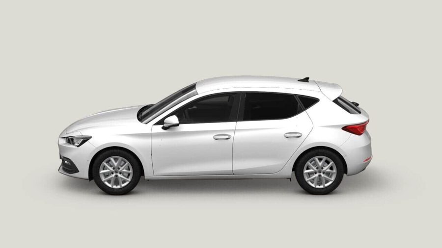 Renting Seat Leon1.5 eTSI 85kW DSG Style XL Fleet Pack Blanco Suave, Gris Magnetic Sin Entrada
