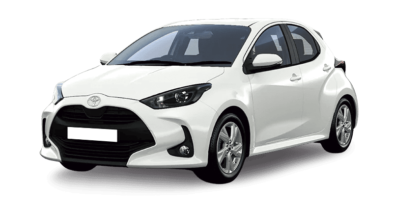 Renting Toyota Yaris120 e-CVT 5P Active Blanco Classic Sin Entrada