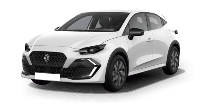 Renting Renault ClioEvolution TCe 85kW Blanco Glaciar, Gris Pizarra Sin Entrada