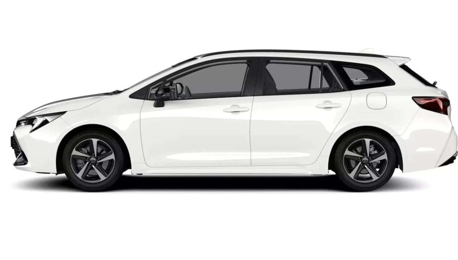 Renting Toyota Corolla Touring SportsHybrid 140 Active Blanco Classic Sin Entrada
