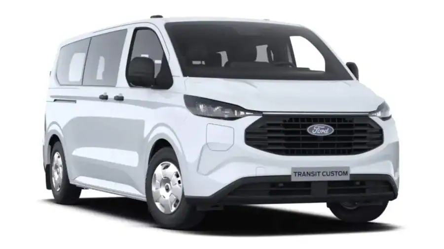 Renting Ford TransitCustom Kombi 2.5 Duratec PHEV 340 L2 Auto. Trend Blanco Sin Entrada