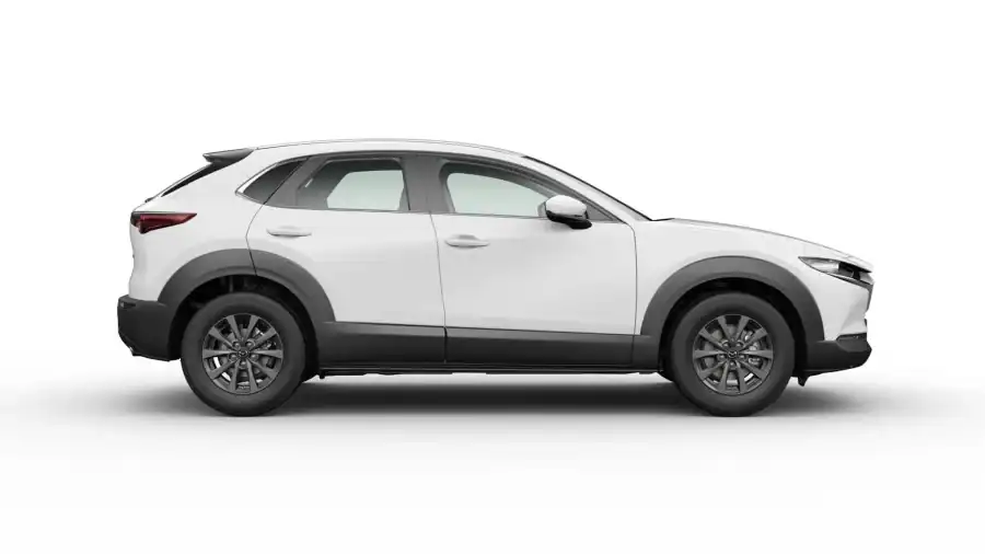 Renting Mazda CX-302.5 e-Skyactiv G MHEV MT Prime-Line Blanco, Soul Red Crystal Sin Entrada