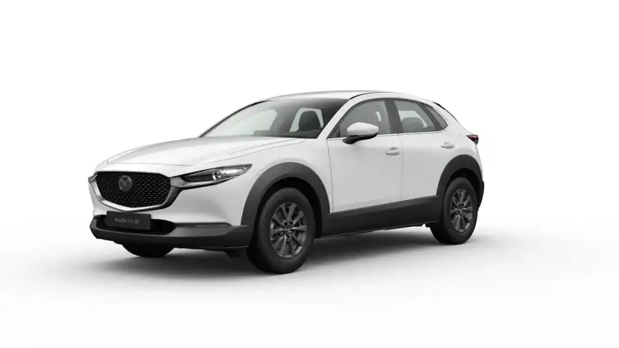 Renting Mazda CX-302.5 e-Skyactiv G MHEV MT Prime-Line Blanco, Soul Red Crystal Sin Entrada