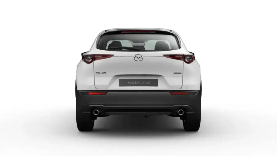 Renting Mazda CX-302.5 e-Skyactiv G MHEV MT Prime-Line Blanco, Soul Red Crystal Sin Entrada