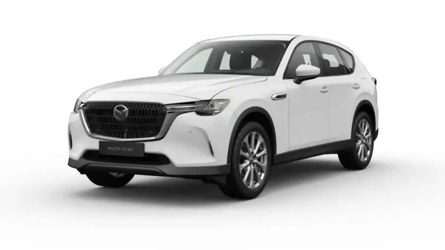 Renting Mazda CX-603.3 e-Skyactiv D MHEV 147kW 8AT RWD Exclusive Line Artic White Sin Entrada