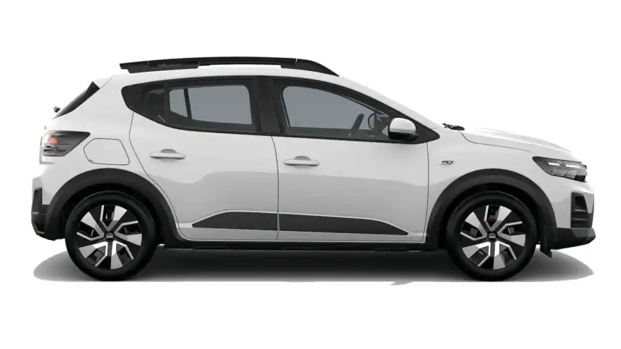 Renting Dacia Sandero StepwayExpression ECO-G 120 Auto Blanco Glaciar Sin Entrada