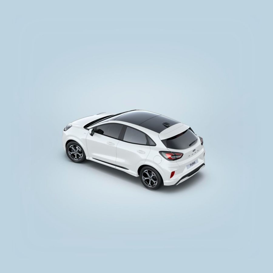 Renting Ford Puma1.0 EcoBoost MHEV ST-Line Blanco, Gris Cactus Sin Entrada