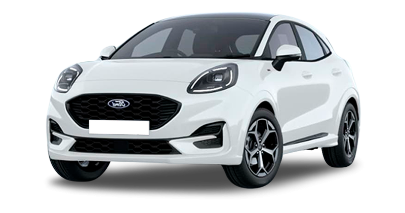 Renting Ford Puma1.0 EcoBoost MHEV ST-Line Blanco, Gris Cactus Sin Entrada