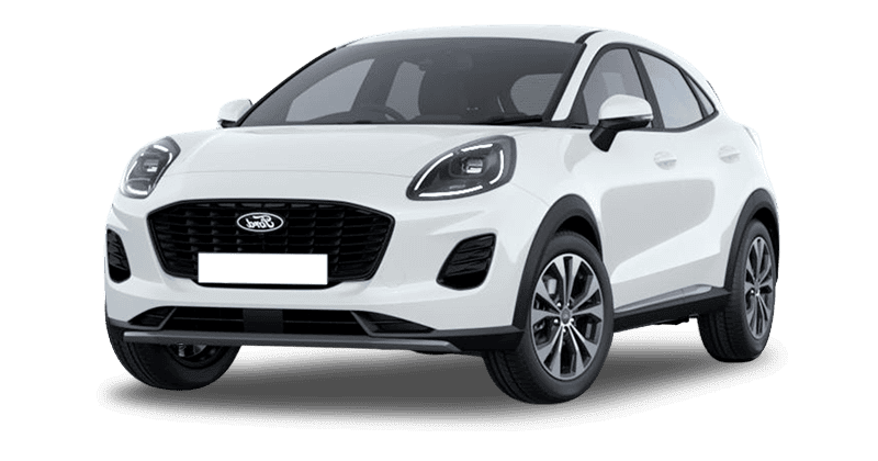 Renting Ford PumaEcoBoost MHEV Titanium Blanco, Gris Cactus Sin Entrada
