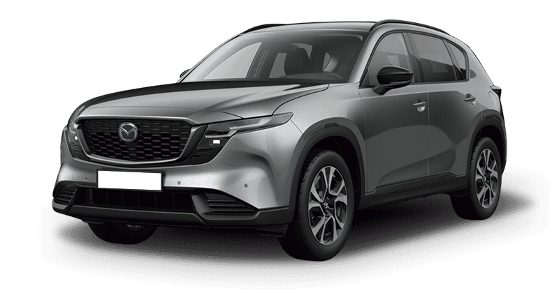 Renting Mazda CX-52.5 e-Skyactiv-G MHEV FWD Aut. Centre-Line Machine Gray, Soul Red Crystal Sin Entrada