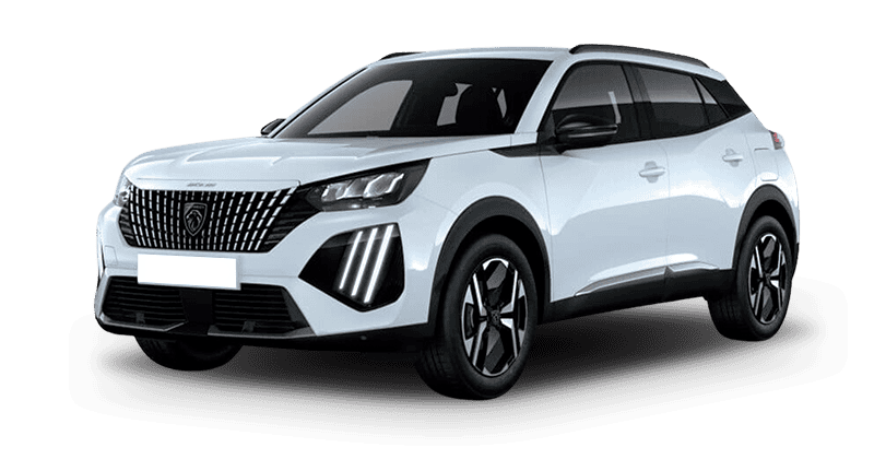 Renting Peugeot 2008Hybrid Allure 110 eDCS6 Blanco Okenite Sin Entrada