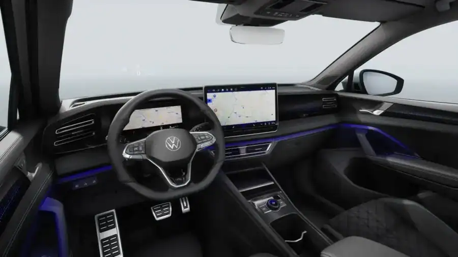 Renting Volkswagen Tiguan1.5 eTSI DSG R-Line Gris Delfín, Blanco Sin Entrada