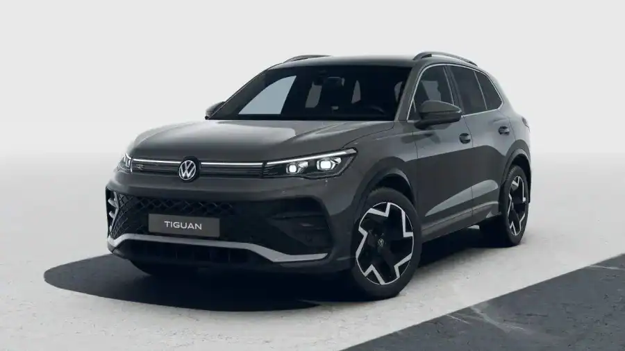 Renting Volkswagen Tiguan1.5 eTSI DSG R-Line Gris Delfín, Blanco Sin Entrada