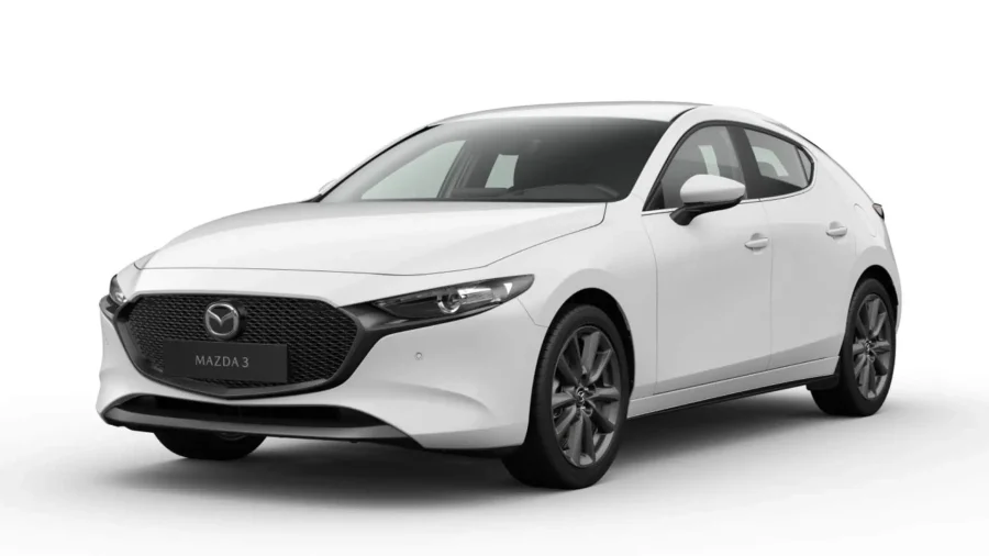 Renting Mazda 32.5 e-SKYACTIV G Centre-Line Arctic White Sin Entrada