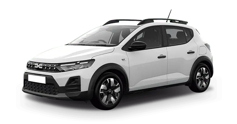 Renting Dacia Sandero StepwayEssential ECO-G Blanco Glaciar Sin Entrada