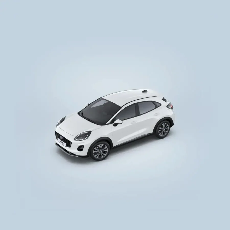 Renting Ford PumaEcoBoost MHEV Titanium Blanco, Gris Cactus Sin Entrada