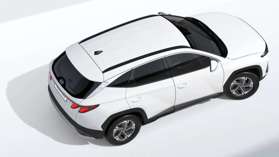 Renting Hyundai Tucson1.6T HEV AT Maxx Atlas White Sin Entrada