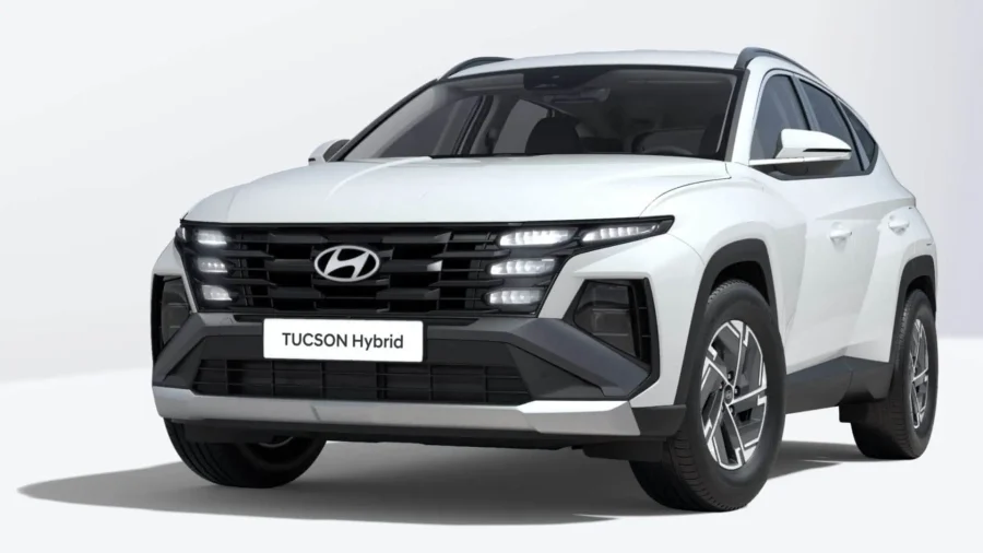 Renting Hyundai Tucson1.6T HEV AT Maxx Atlas White Sin Entrada