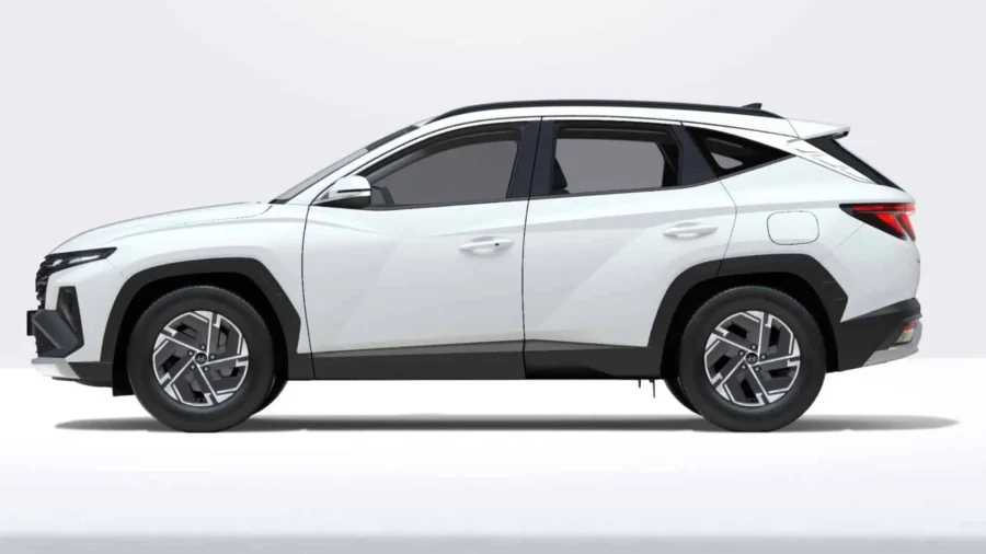 Renting Hyundai Tucson1.6T HEV AT Maxx Atlas White Sin Entrada