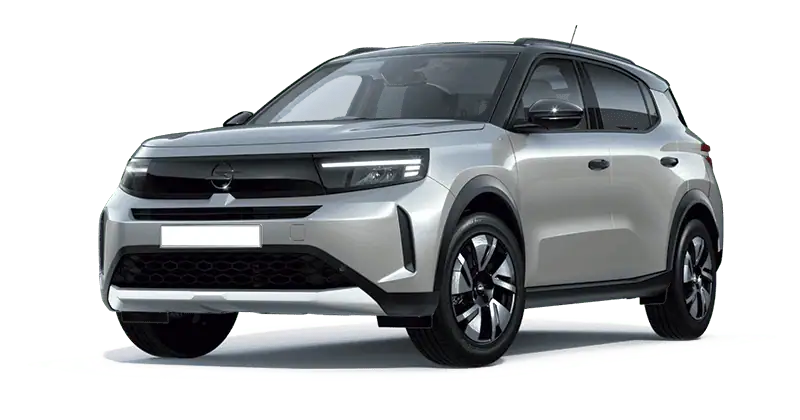 Renting Opel Frontera1.2T XHT Hybrid eDCT6 107kW Ultimate Kristall Silver, Arktis White Sin Entrada