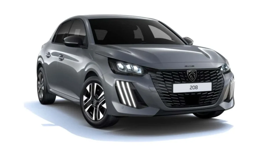 Renting Peugeot 208Allure Gasolina 100 S&S 6 Vel. Man Gris Selenium Sin Entrada