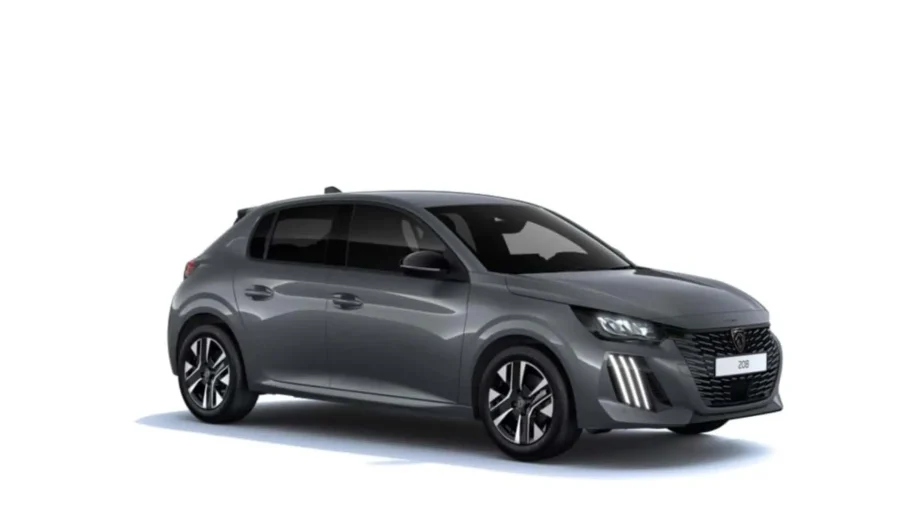 Renting Peugeot 208Allure Gasolina 100 S&S 6 Vel. Man Gris Selenium Sin Entrada