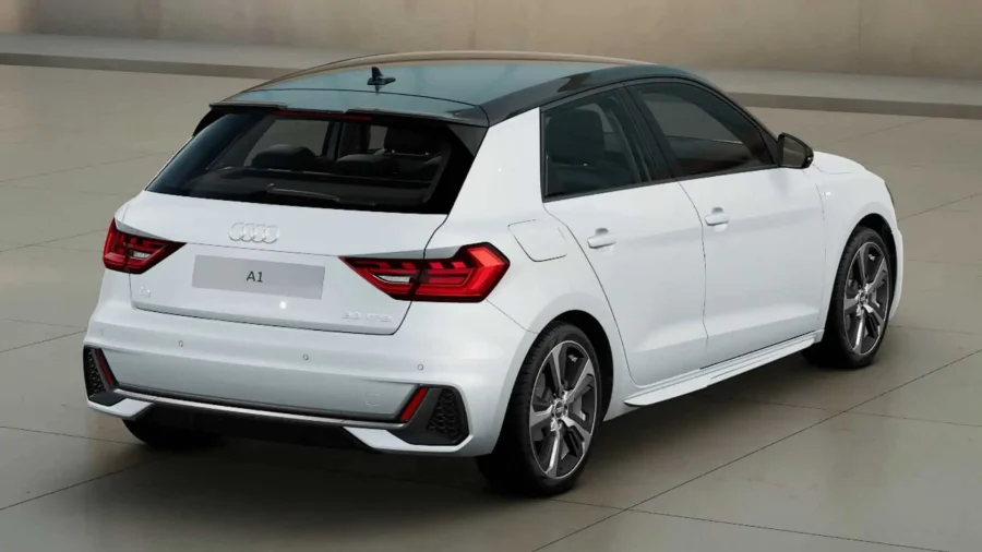 Renting Audi A1 Sportback30 TFSI S tronic Adrenalin Blanco Glaciar / Techo Negro Sin Entrada