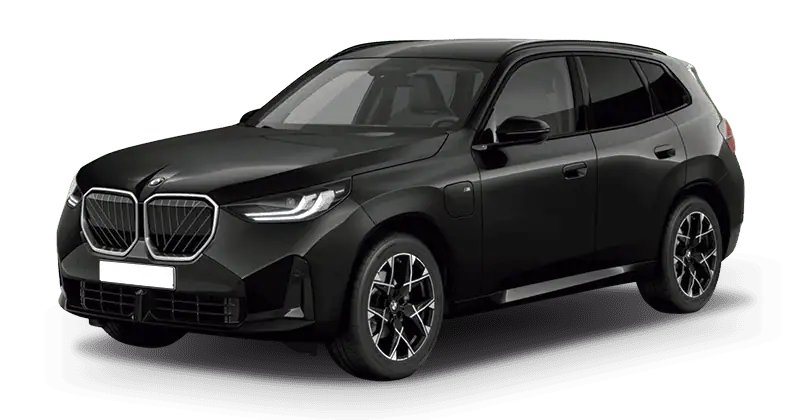 Renting BMW X330e xDrive M Sport Black Sapphire, Arctic Race Blue Sin Entrada