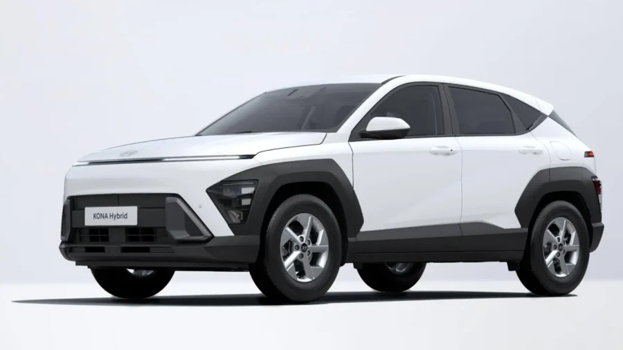 Renting Hyundai KonaHEV 1.6 GDi DT Maxx Atlas White, Ecotronic Gray Sin Entrada