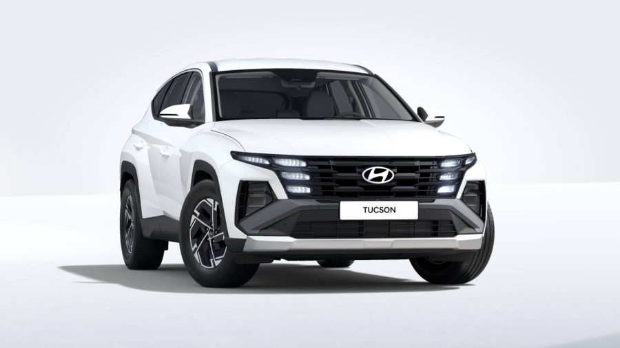 Renting Hyundai Tucson1.6T HEV AT KLASS Atlas White Sin Entrada