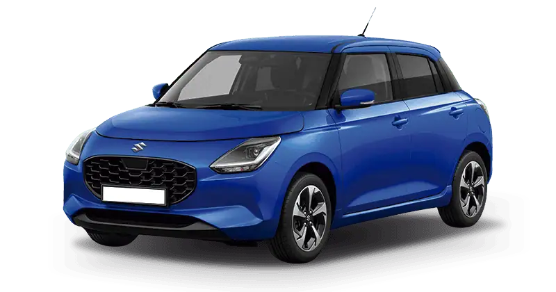 Renting Suzuki Swift1.2 S2 MHEV Azul Frontier, Rojo Burning Sin Entrada