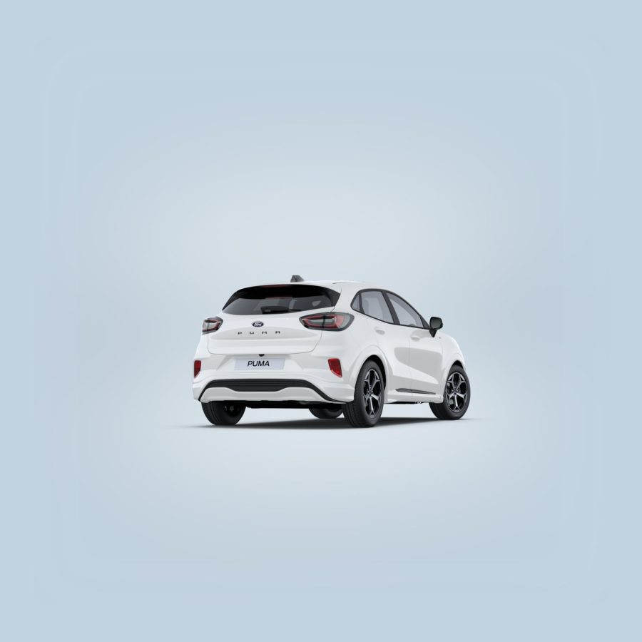 Renting Ford Puma1.0 EcoBoost MHEV ST-Line Blanco, Azul Digital Aqua, Gris Cactus Sin Entrada