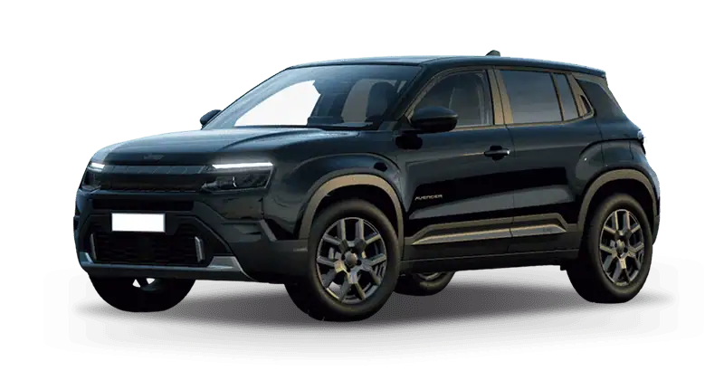 Renting Jeep Avenger1.2 Ehybrid Altitude Negro Volcano, Gris Storm Sin Entrada